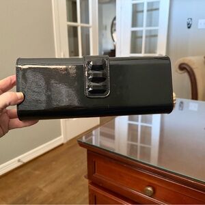 🌼Vintage Lancome’ Black Patent Leather Clutch🌼